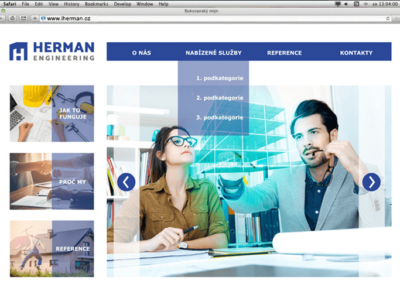 návrh webu Herman Engineering