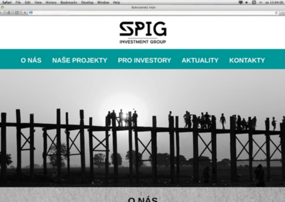 návrh webu SPIG investment
